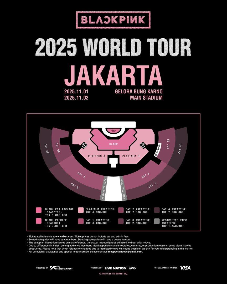 Harga tiket konser blackpink jakarta 2025 Harga tiket konser blackpink jakarta 2025